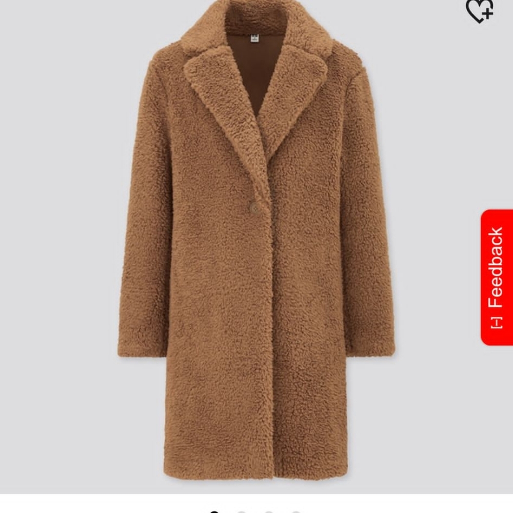 Uniqlo Piled-Lined Fleece Tailored Coat